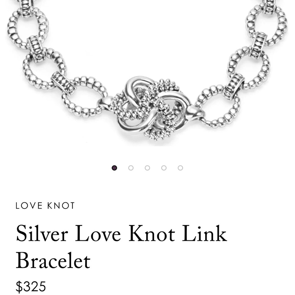 Lagos Silver Love Knot Link Bracelet